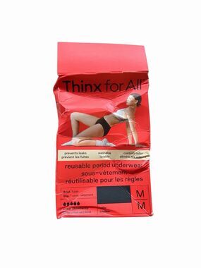 Thinx for All Women's S Black Period Underwear Panties Super Absorbency Brief